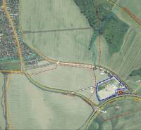 The map near Lozorno shows the road infrastructure and the surroundings of Borovicova Street, Residential plots.