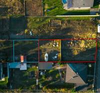 Aerial view of residential plots in Lozorno on Borovicova Street.