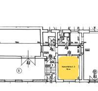 Floor plan of office no. 3 with an area of 18 m² without further interior details.