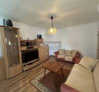 Living room in a two-room apartment with a wooden decor floor and sofas.
