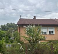 A family house with a red roof surrounded by greenery, flowers, and a fence.