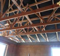 Roof structure in a family house on a street in Nové Mesto nad Váhom.