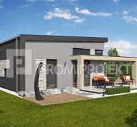 Family house in the town of Štvrtok on Štvrtok Street, lawn, terrace, trees, sky.