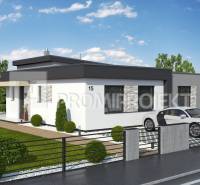 A family house in Štvrtok with a landscaped garden and a garage.