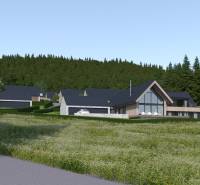 Development plots in Tajov with modern houses, surrounded by nature and forests.