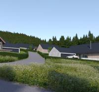 Development plots in Tajov with houses surrounded by nature and forest.