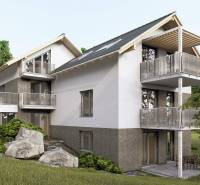 A recreational apartment in Starý Smokovec with terraces and a garden, surrounded by greenery and trees.