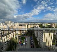 View from the balcony to the housing estate Košice - Západ district, Kysucká, with apartment buildings.