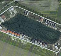 Aerial view of the layout of residential plots in Boldog.