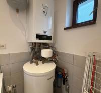 Heating in a family house, boiler and water tank, energy efficiency.