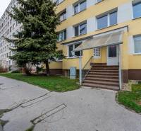 Apartment building on Tokajícka Street in Košice, Dargovských hrdinov district, with an access walkway.