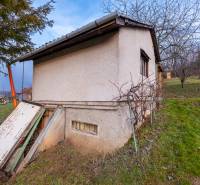 A cottage in Prešov surrounded by greenery, with simple plastering and an exterior entrance.