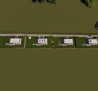 Aerial view of residential areas on Lomnická Street in Vranov nad Topľou.