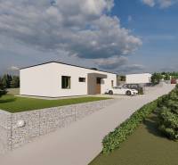 Visualization of modern houses on residential plots on Lomnická Street in Vranov nad Topľou.