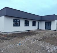 A family house in Žihárec with a flat roof and a light facade.
