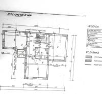 Floor plan of the second floor of a family house with room layout and material scheme.