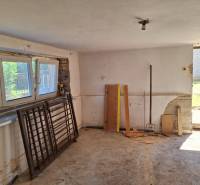 Interior of a family house with tools and building materials.