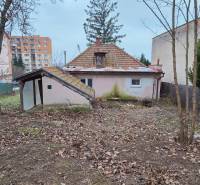 A family house on 29th August Street in Levice, surrounded by bare trees and apartment buildings.
