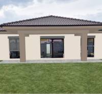 A family house in Kolónia in Galanta with a lawn and large windows to the terrace.