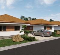 The family house on Veselé Street in Veselé has a low roof and a landscaped garden.