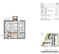 Floor plan of a 2-room apartment with a balcony, spacious living room, and wardrobe.