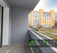 A balcony with a view of the apartment blocks in Lučenec at Rúbanisko, from a 3-room apartment.