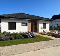 A family house in Madunice on Madunice street with colorful flowers and a paved walkway.