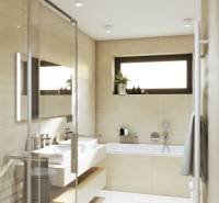 On Špačince Street, a family house with an elegant bathroom, bathtub, and sink is displayed.