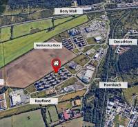 Aerial view of the Bratislava - Devínska Nová Ves area with marked points of interest.