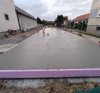 Foundations for a future building on Litoměřická Street in Topoľčianky, next to family houses.