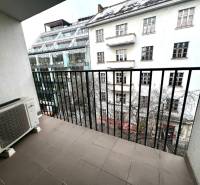 Balcony of a 2-room apartment on Mickiewiczova Street with a view of Bratislava - Old Town.