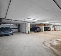 Underground garage on Vansova Street in Bratislava-Staré Mesto with multiple parking spaces.