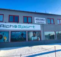 Offices on Osloboditeľov in Košice - Barca district, with signs Rich Sport.
