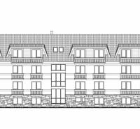 Building design with balconies, suitable for living, project Veľká Lomnica.
