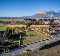 Residential plots in Veľká Lomnica with a view of the High Tatras.