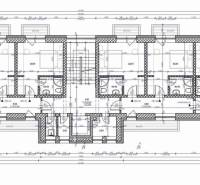 The floor plan of the first floor of the building includes rooms, corridors, and balconies.