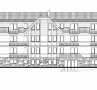 Architectural design of a four-story residential building in Veľká Lomnica.