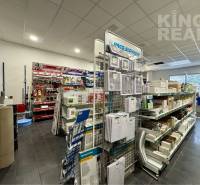 Commercial premises with building materials and supplies, wooden decor flooring in the interior.