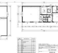 The floor plan of the building in Láb shows the layout, including technical spaces.