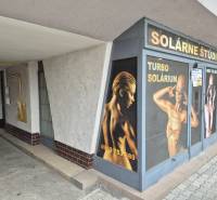 Exterior of the commercial premises of a solar studio on Galanta Street in the city of Galanta.