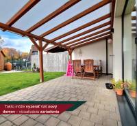 Pergola on the terrace of a 3-room apartment in Košice, Lorinčík district, Pod Hájmi Street.