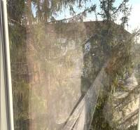 View from the window of a 3-room apartment on Ovručská Street in Bratislava – Nové Mesto.