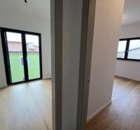 A recreational apartment with wood-patterned flooring and large windows for natural light.