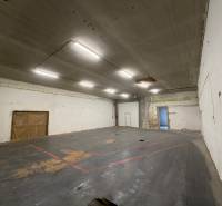 Spacious interior with concrete flooring suitable for warehouses and halls.