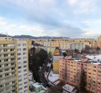 View from Karpatská Street to the apartment buildings in the housing estate in Banská Bystrica.