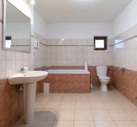 Bathroom with a shower, sink, mirror, and toilet in a 4-room apartment.
