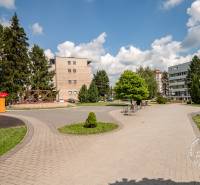 Park Square with a walkway and trees on Okružná Street, Stará Ľubovňa, 3-room apartment.
