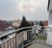 View from the balcony of a 3-room apartment on Školská Street in Chorvátsky Grob.