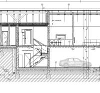 Architectural design for Plots - housing, showing construction details with a flooring legend.
