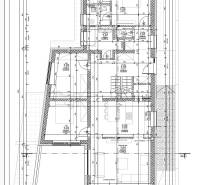 Architectural plan of a house for plots - housing with detailed room layout.